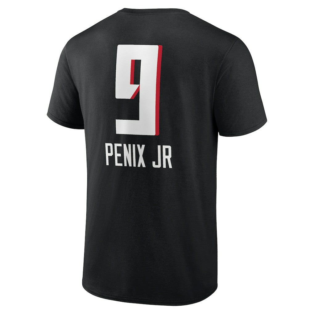 Michael Penix Jr. Atlanta Falcons Name & Number Team Wordmark T-Shirt Black - NFL