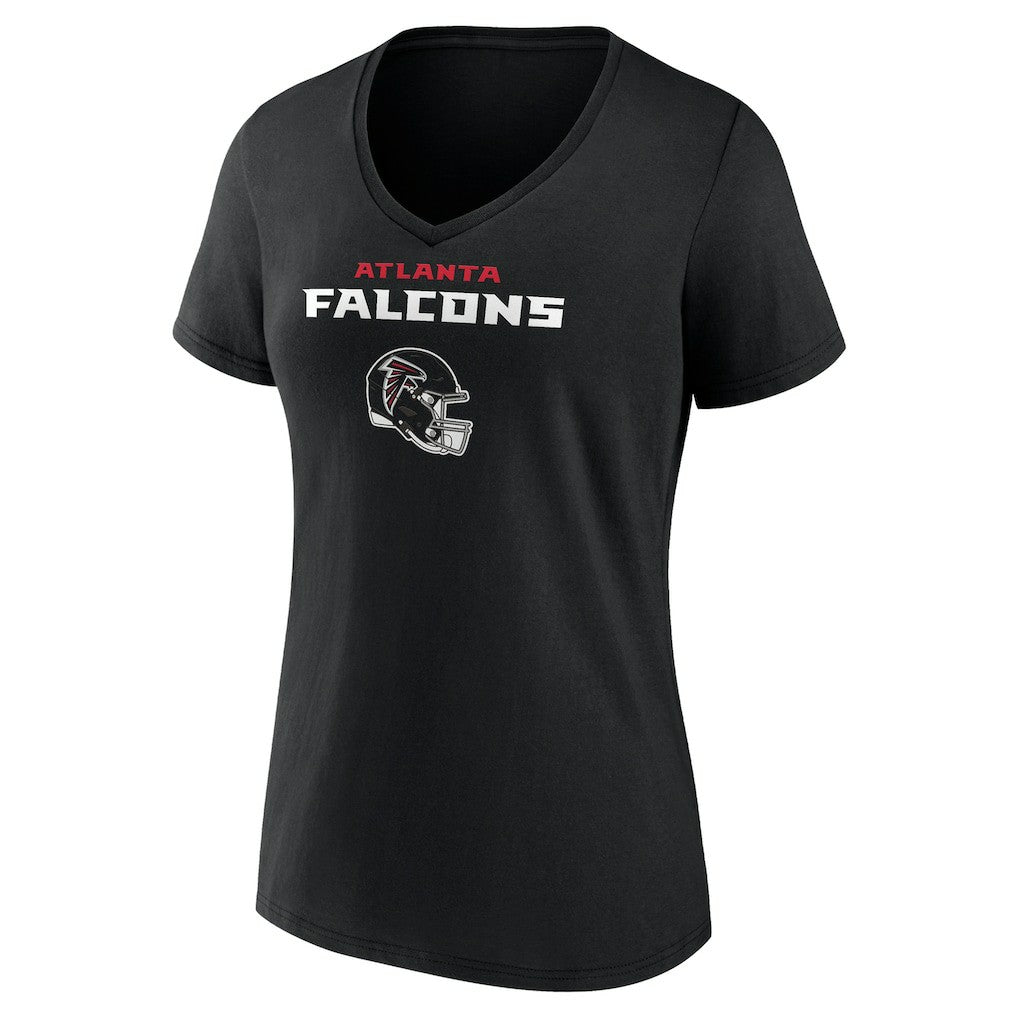 Michael Penix Jr. Atlanta Falcons Women's Name & Number Team Wordmark V-Neck T-Shirt Black - NFL