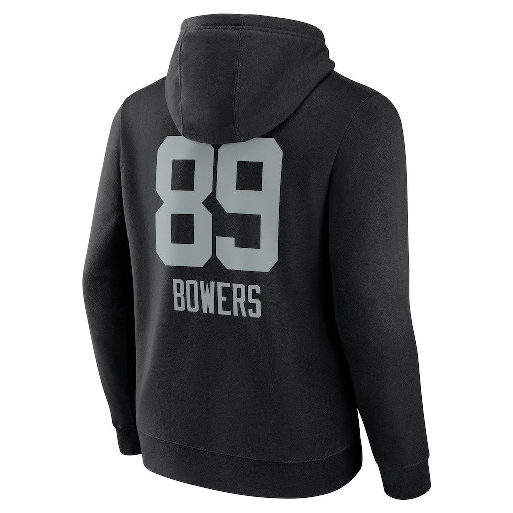 Brock Bowers Las Vegas Raiders Name & Number Team Wordmark Pullover Hoodie Black - NFL
