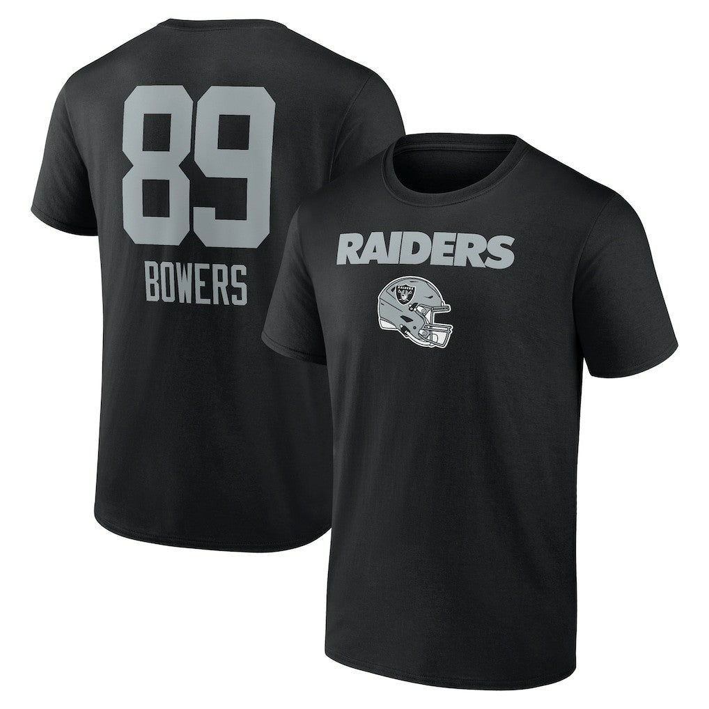 Brock Bowers Las Vegas Raiders Name & Number Team Wordmark T-Shirt Black - NFL