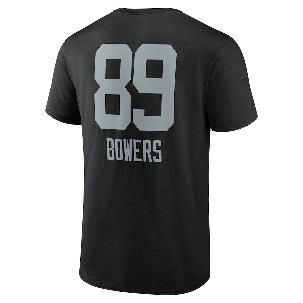 Brock Bowers Las Vegas Raiders Name & Number Team Wordmark T-Shirt Black - NFL