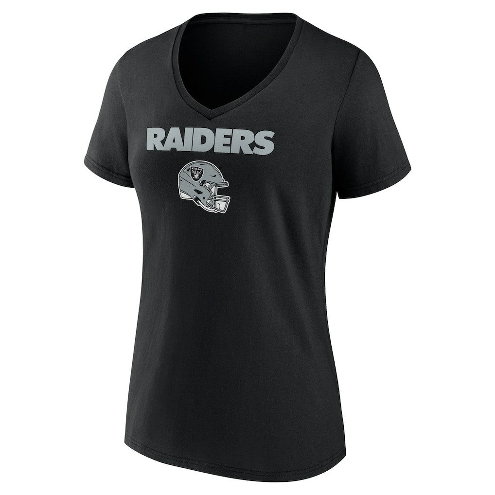 Brock Bowers Las Vegas Raiders Women's Name & Number Team Wordmark V-Neck T-Shirt Black - NFL