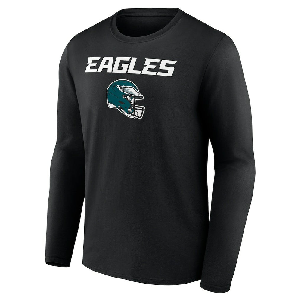 Saquon Barkley Philadelphia Eagles Name & Number Team Wordmark Long Sleeve T-Shirt Black - NFL