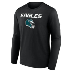 Saquon Barkley Philadelphia Eagles Name & Number Team Wordmark Long Sleeve T-Shirt Black - NFL