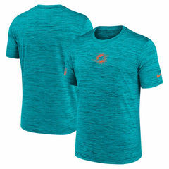 Miami Dolphins Big & Tall Sideline Velocity Performance T-Shirt Aqua - Nike
