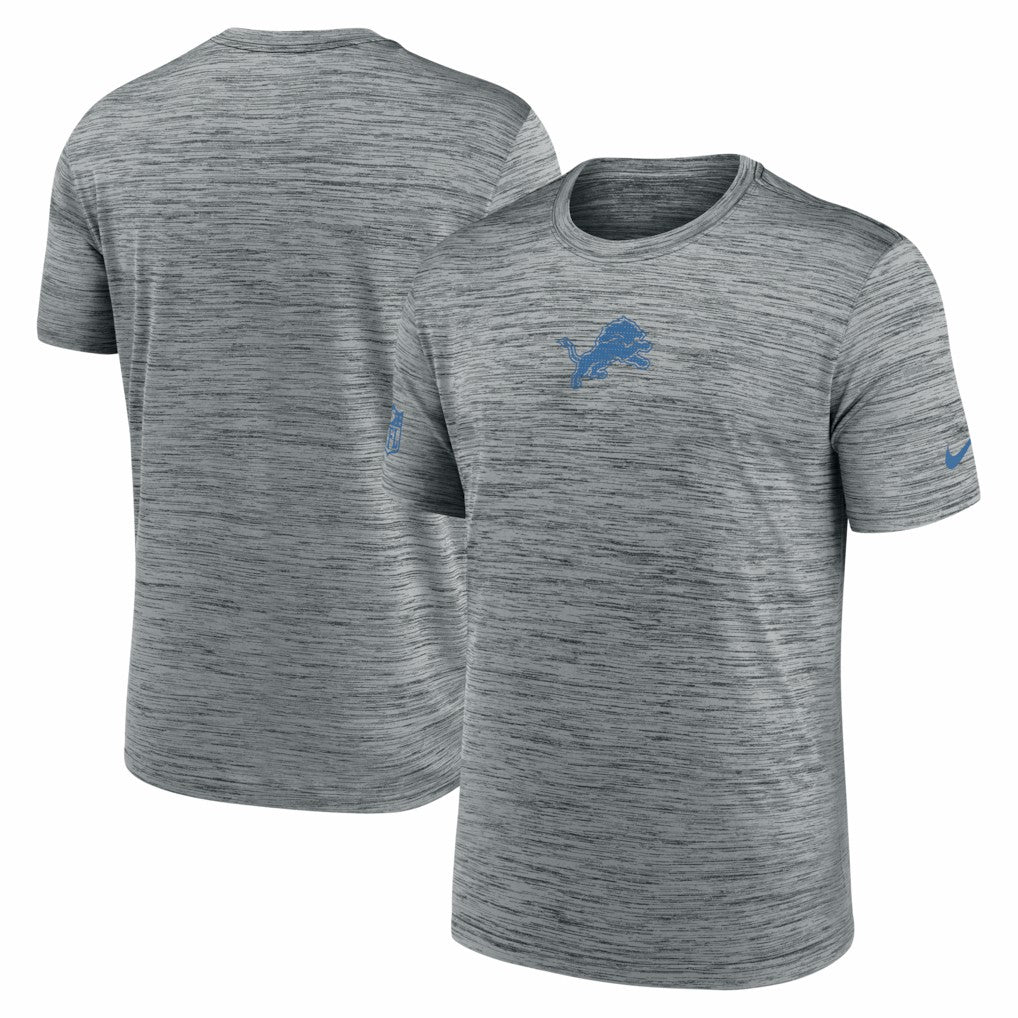 Detroit Lions Big & Tall Sideline Velocity Performance T-Shirt Gray - Nike
