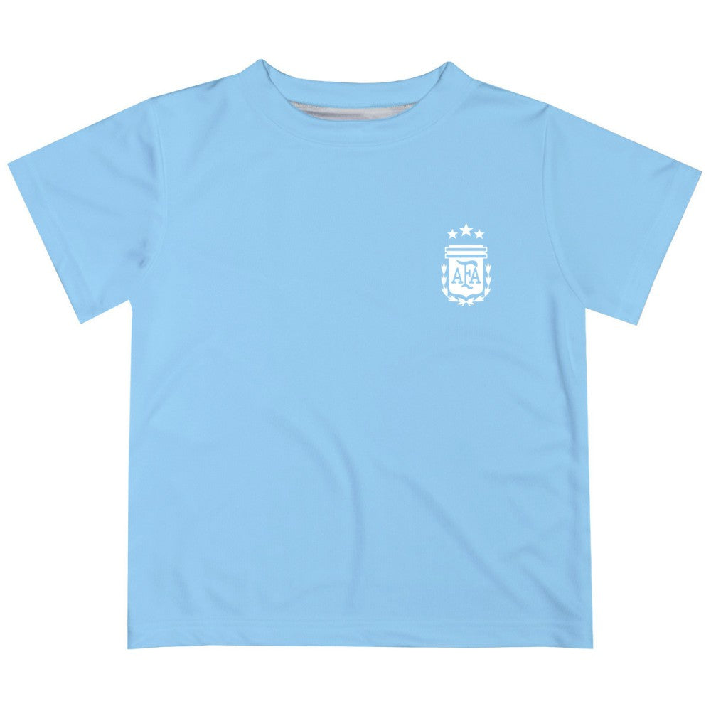 Argentina National Team Vive La Fete Youth Impressions Artwork T-Shirts - Light Blue
