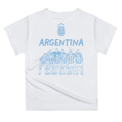Argentina National Team Vive La Fete Youth Impressions Artwork Icons T-Shirts - White
