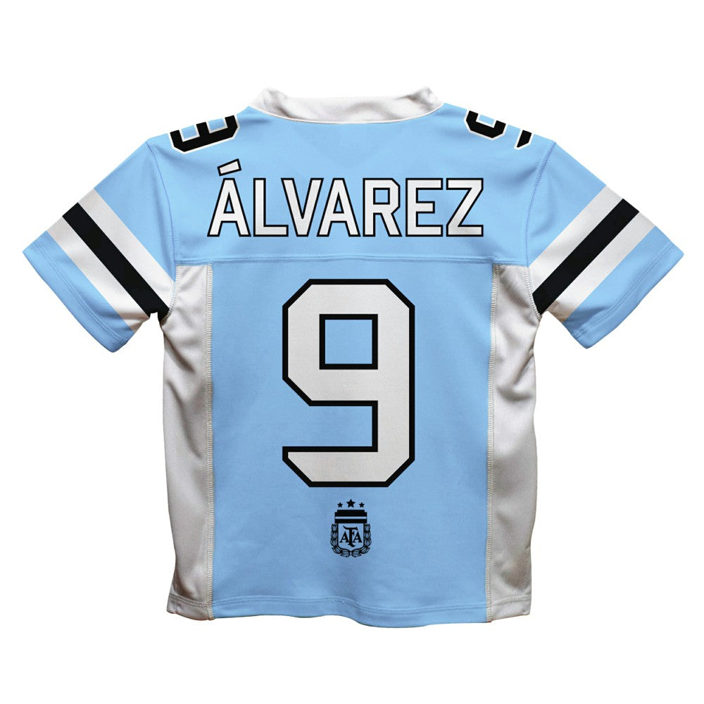 Julián Álvarez Argentina National Team Vive La Fete Football Jerseys - Light Blue