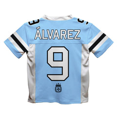 Julián Álvarez Argentina National Team Vive La Fete Football Jerseys - Light Blue