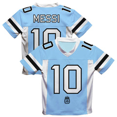 Lionel Messi Argentina National Team Vive La Fete Football Jerseys - Light Blue