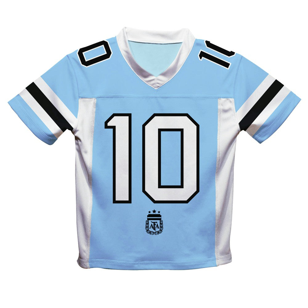 Lionel Messi Argentina National Team Vive La Fete Football Jerseys - Light Blue