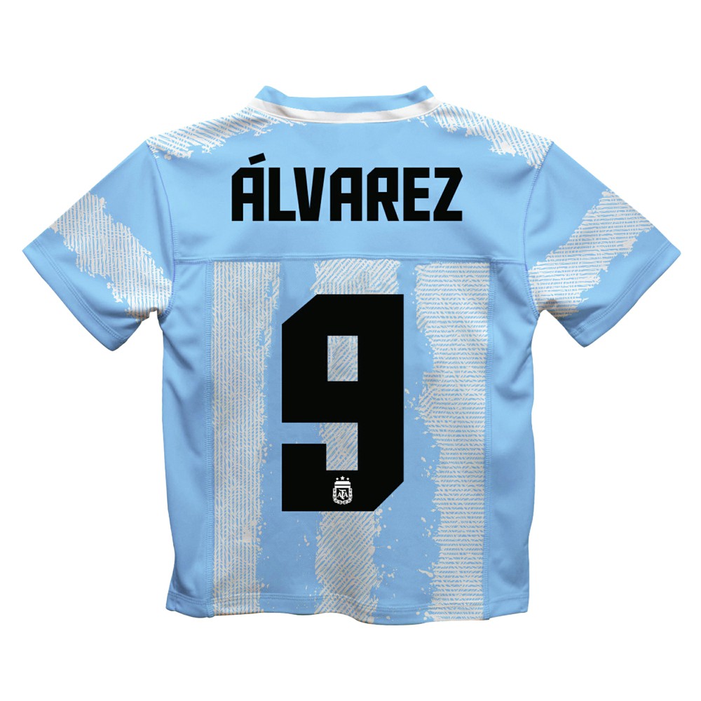 Julián Álvarez Argentina National Team Vive La Fete Football Jerseys - Light Blue