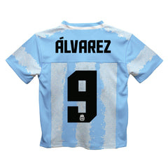 Julián Álvarez Argentina National Team Vive La Fete Football Jerseys - Light Blue