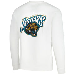 Jacksonville Jaguars Duval Classic Logos Pullover Sweatshirt White - Mitchell & Ness