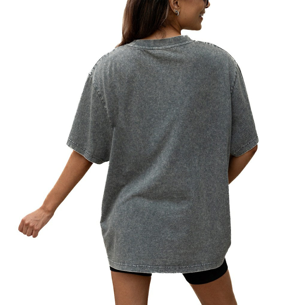 Miami Dolphins Gameday Couture Women's Throwback Oversized Snow Wash T-Shirt Grey - NFL