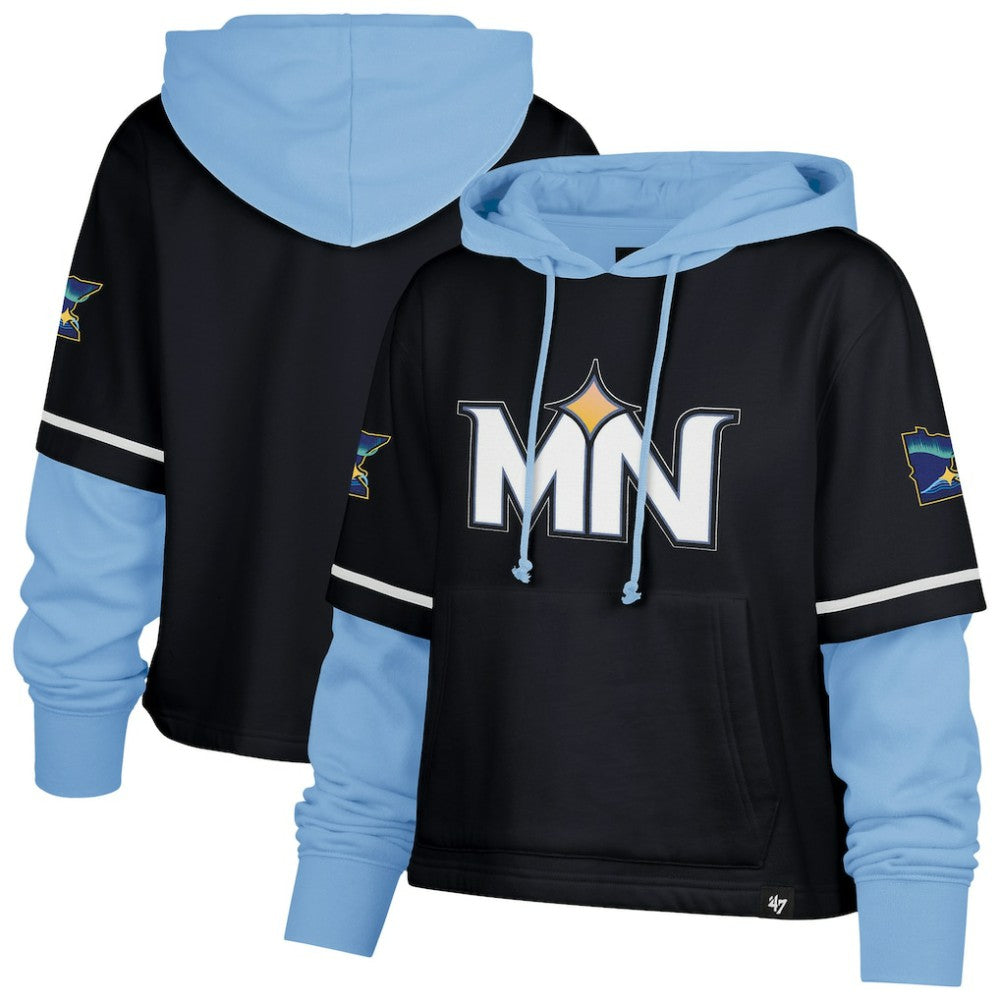 Minnesota Twins '47 Women's City Connect Shortstop Cropped Pullover Hoodie for sale