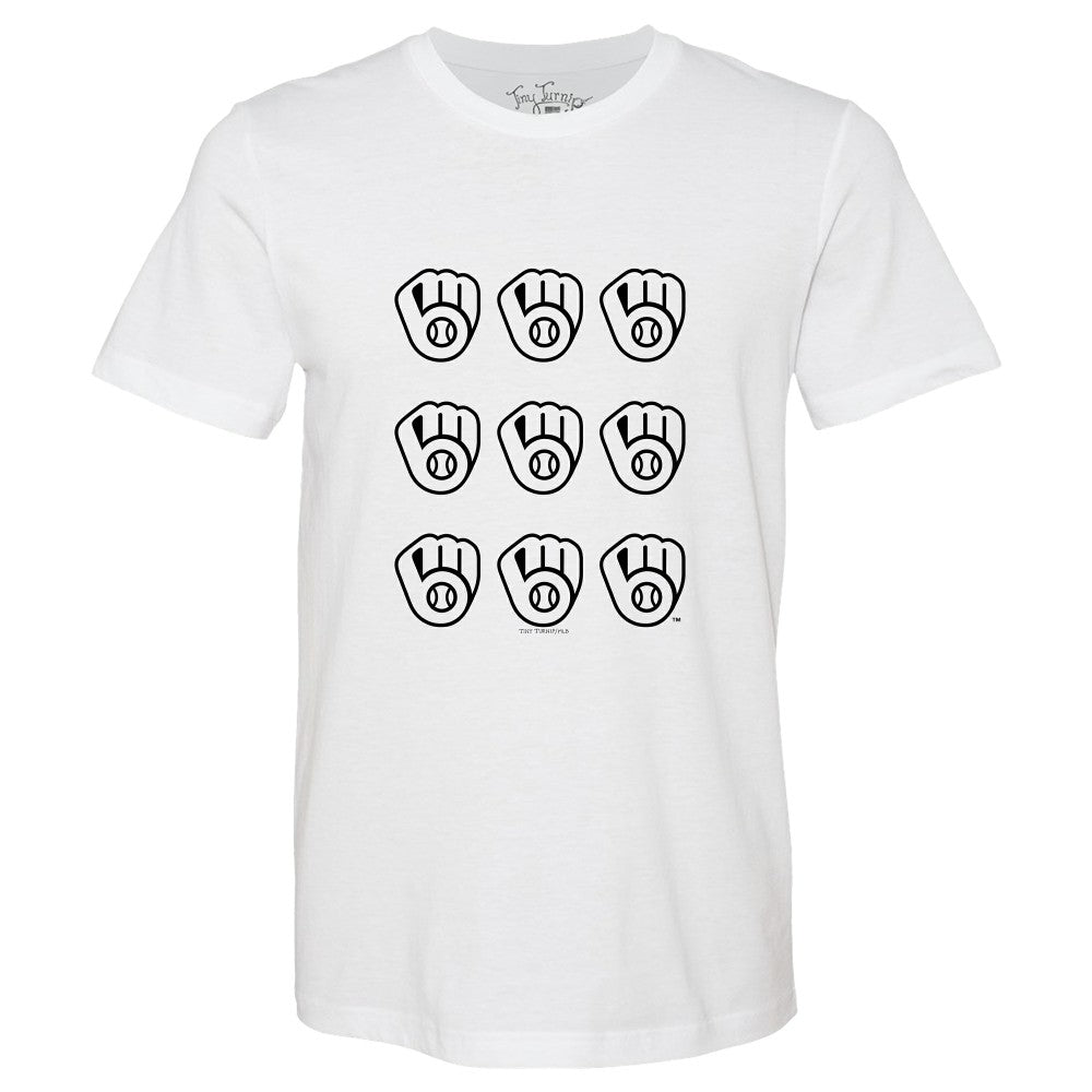 Milwaukee Brewers Tiny Turnip Women's Logo Grid T-Shirt for sale