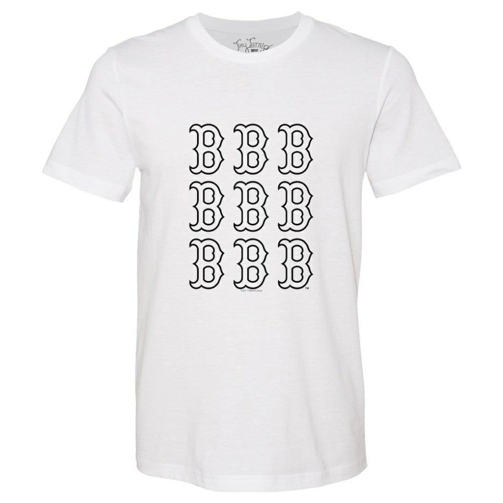 Boston Red Sox Tiny Turnip Women's Logo Grid T-Shirt Lifestyle