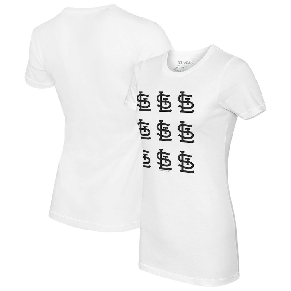 St. Louis Cardinals Tiny Turnip Women's Logo Grid T-Shirt Online