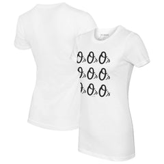 Baltimore Orioles Tiny Turnip Women's Logo Grid T-Shirt On Sale