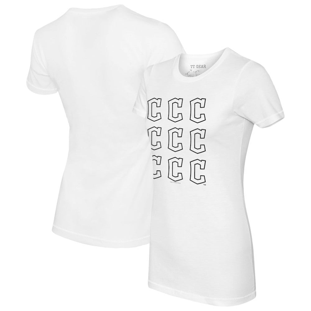 Cleveland Guardians Tiny Turnip Women's Logo Grid T-Shirt On Sale