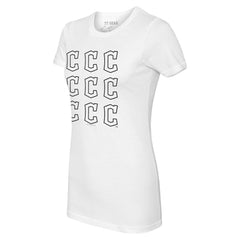 Cleveland Guardians Tiny Turnip Women's Logo Grid T-Shirt On Sale