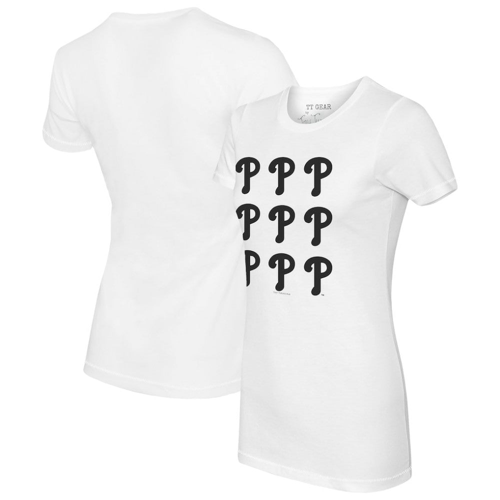 Philadelphia Phillies Tiny Turnip Women's Logo Grid T-Shirt for sale