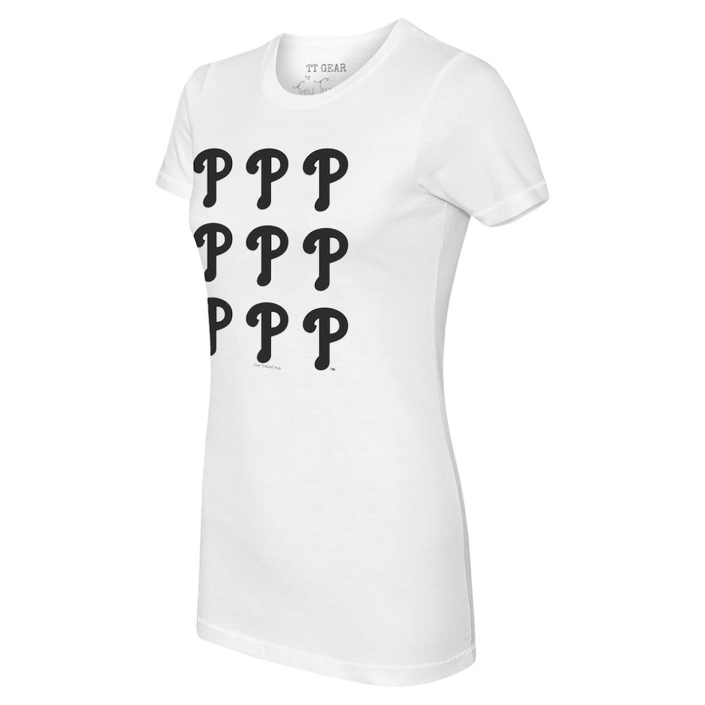 Philadelphia Phillies Tiny Turnip Women's Logo Grid T-Shirt for sale