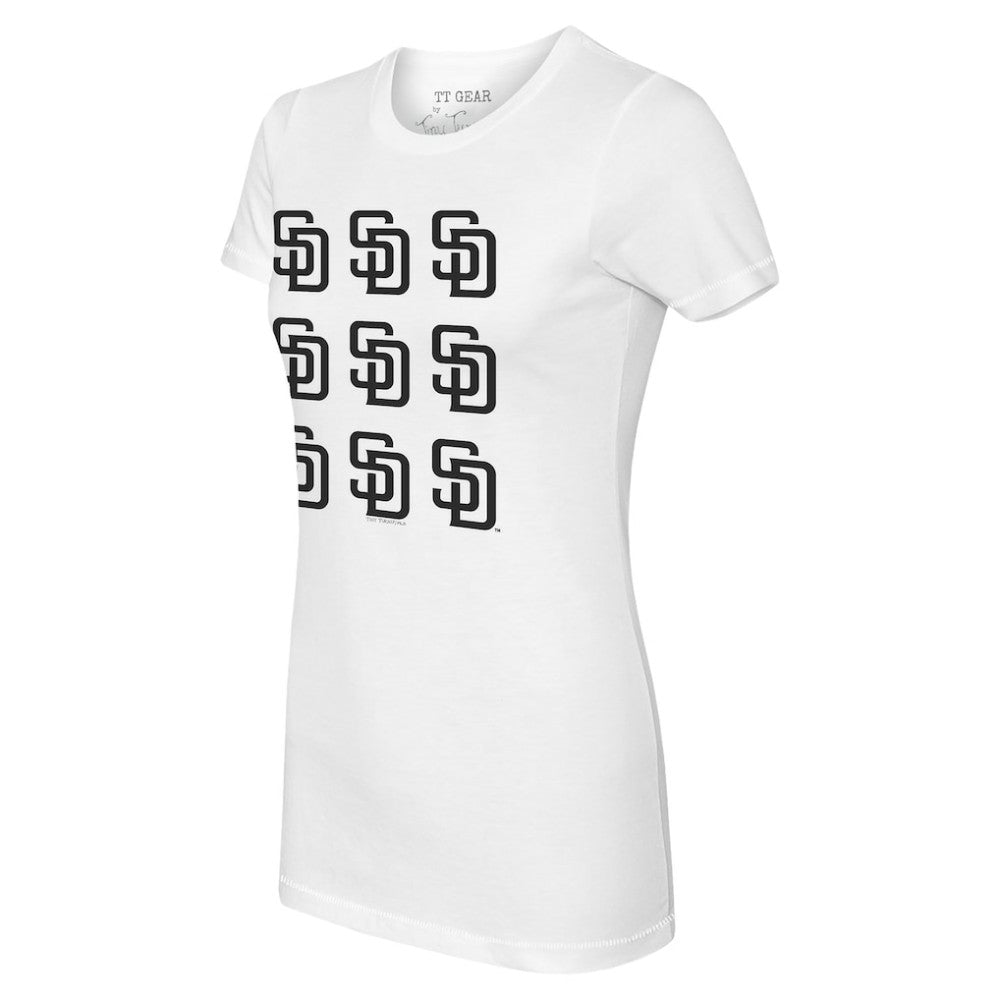 San Diego Padres Tiny Turnip Women's Logo Grid T-Shirt Lifestyle