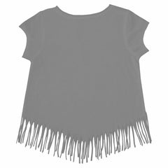 San Diego Padres Tiny Turnip Girls Youth Logo Grid Fringe T-Shirt Lifestyle