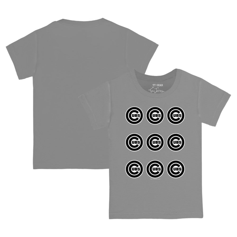 Chicago Cubs Tiny Turnip Youth Logo Grid  T-Shirt discount