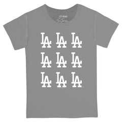 Los Angeles Dodgers Tiny Turnip Youth Logo Grid  T-Shirt Lifestyle