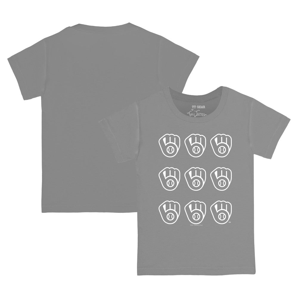 Milwaukee Brewers Tiny Turnip Youth Logo Grid  T-Shirt Online