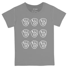 Milwaukee Brewers Tiny Turnip Youth Logo Grid  T-Shirt Online