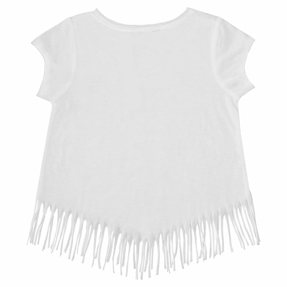 Cleveland Guardians Tiny Turnip Girls Youth Logo Grid Fringe T-Shirt Near Me