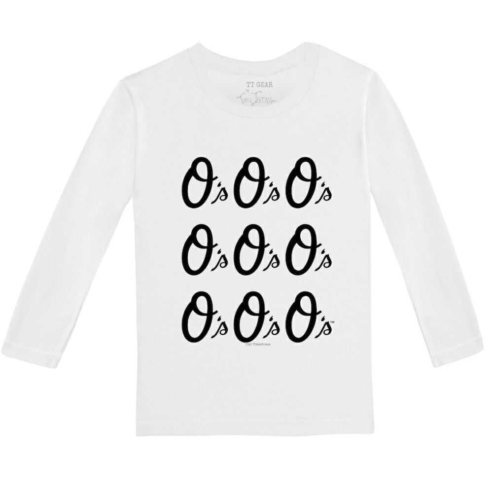 Baltimore Orioles Tiny Turnip Youth Logo Grid Long Sleeve T-Shirt discount