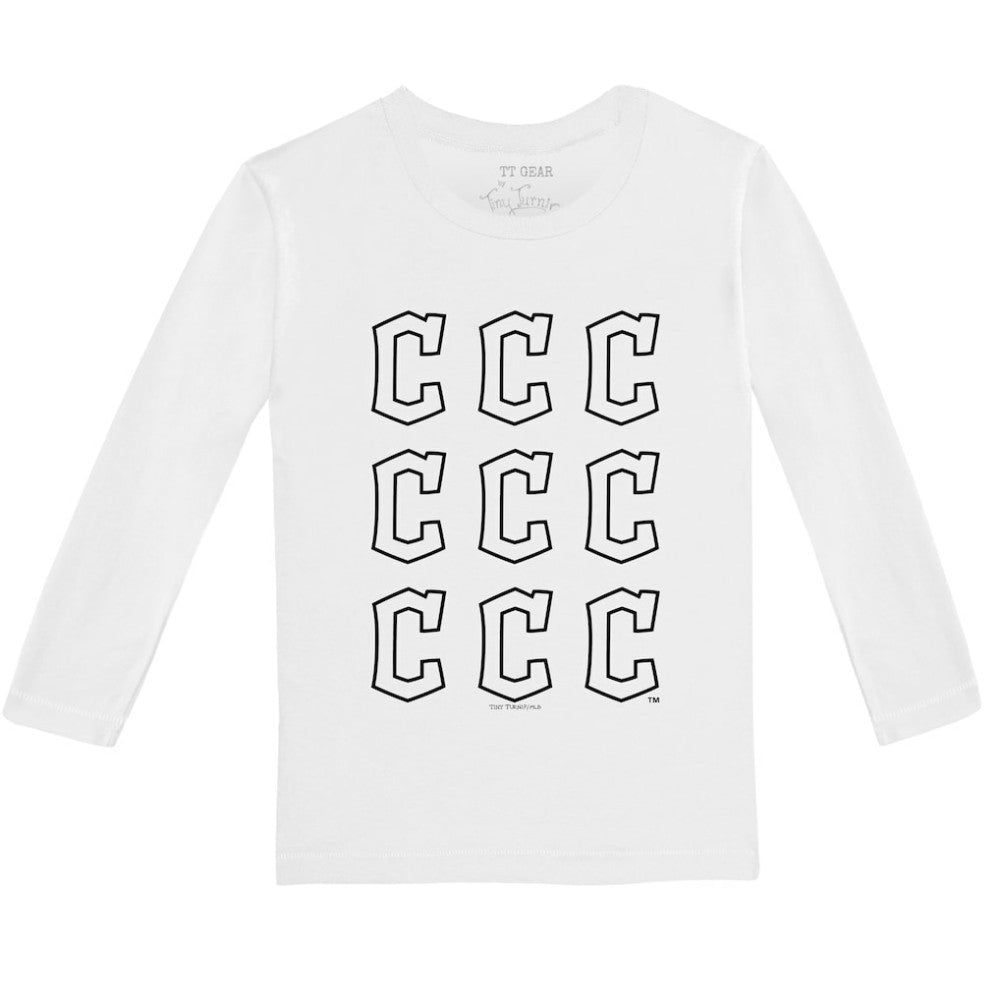 Cleveland Guardians Tiny Turnip Youth Logo Grid Long Sleeve T-Shirt Online