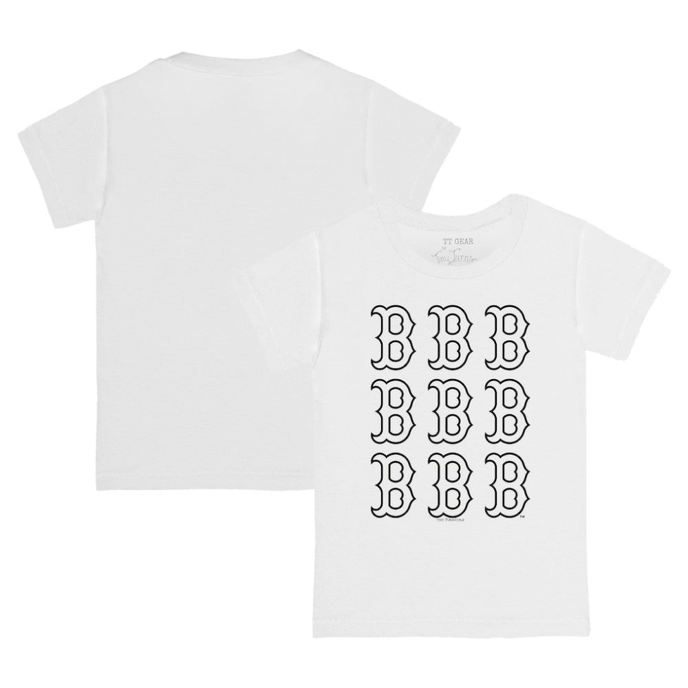 Boston Red Sox Tiny Turnip Youth Logo Grid T-Shirt Lifestyle