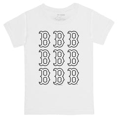 Boston Red Sox Tiny Turnip Youth Logo Grid T-Shirt Lifestyle