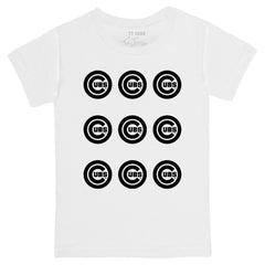 Chicago Cubs Tiny Turnip Youth Logo Grid T-Shirt On Sale
