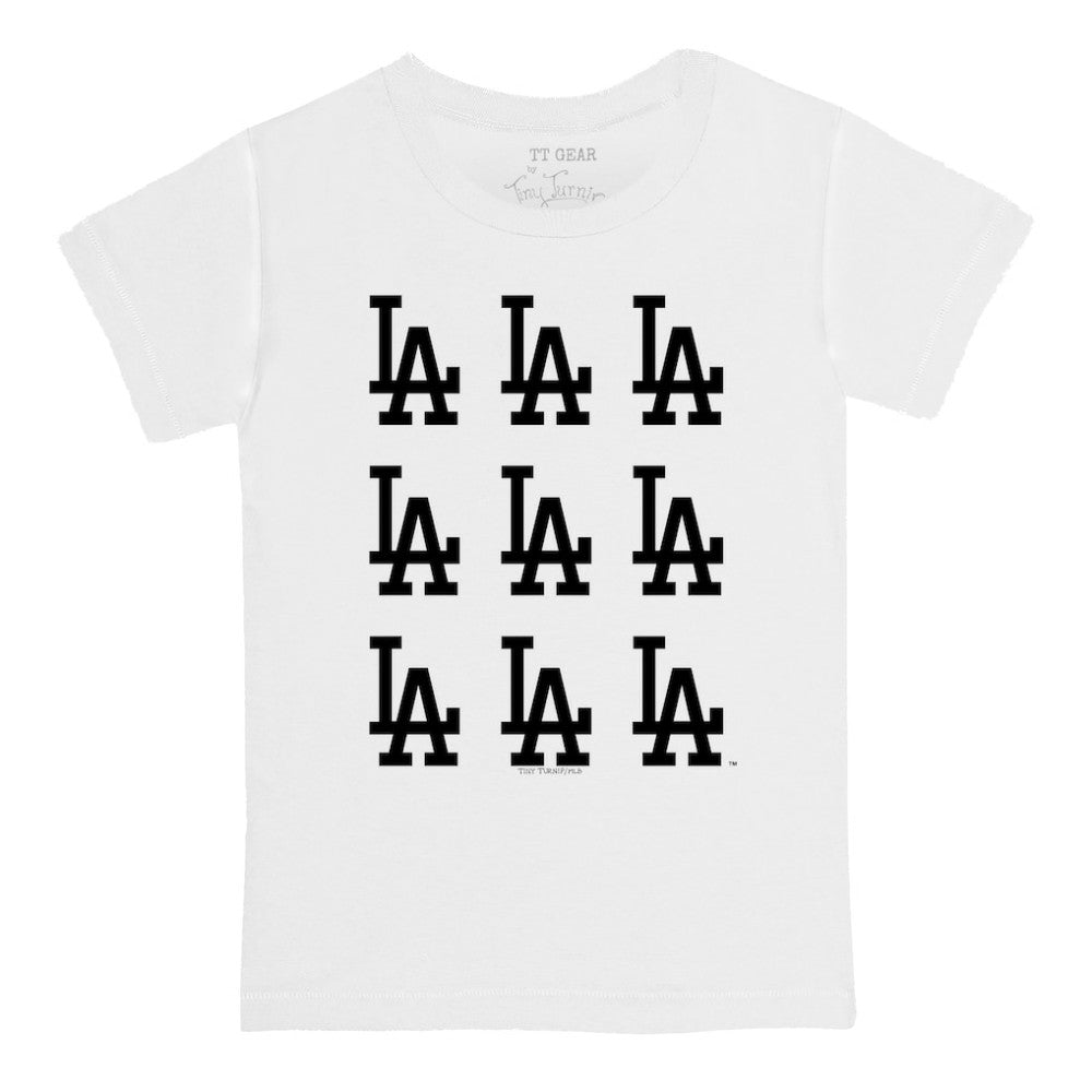 Los Angeles Dodgers Tiny Turnip Youth Logo Grid T-Shirt Clearance