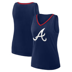 Atlanta Braves Women's Plus Sized Stellar Win V-Neck Tank Top discount