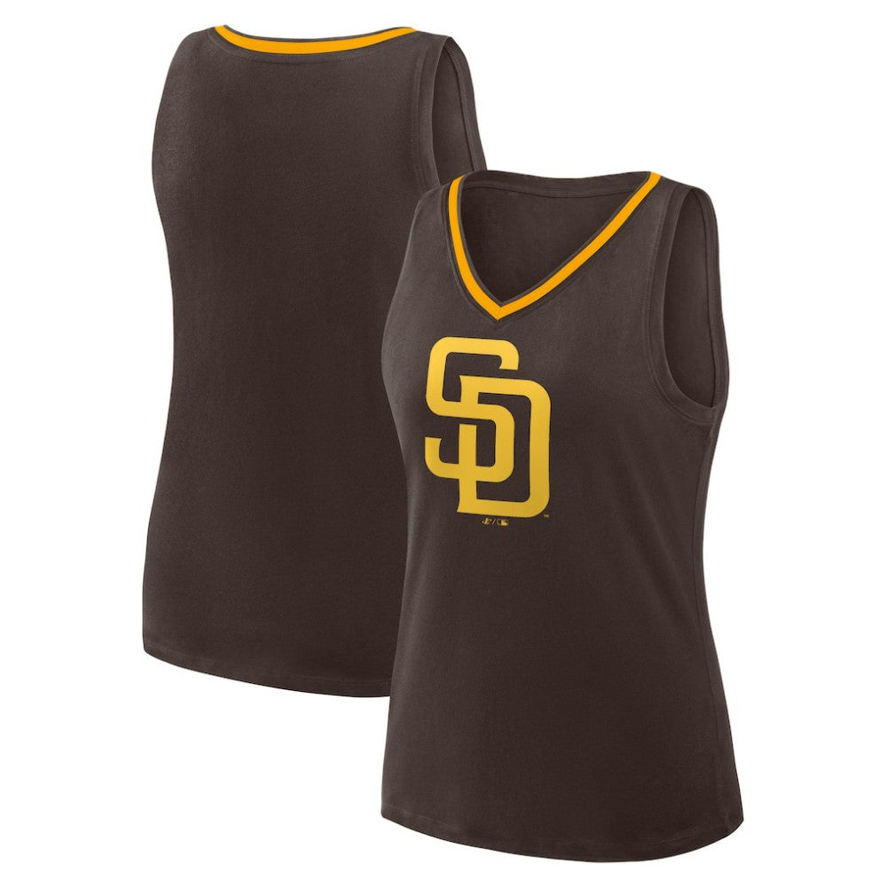 San Diego Padres Women's Plus Sized Stellar Win V-Neck Tank Top discount
