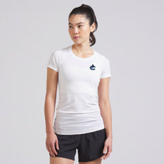 Vancouver Canucks - lululemon Women's Swiftly Tech Short-Sleeve Shirt 2.0 White