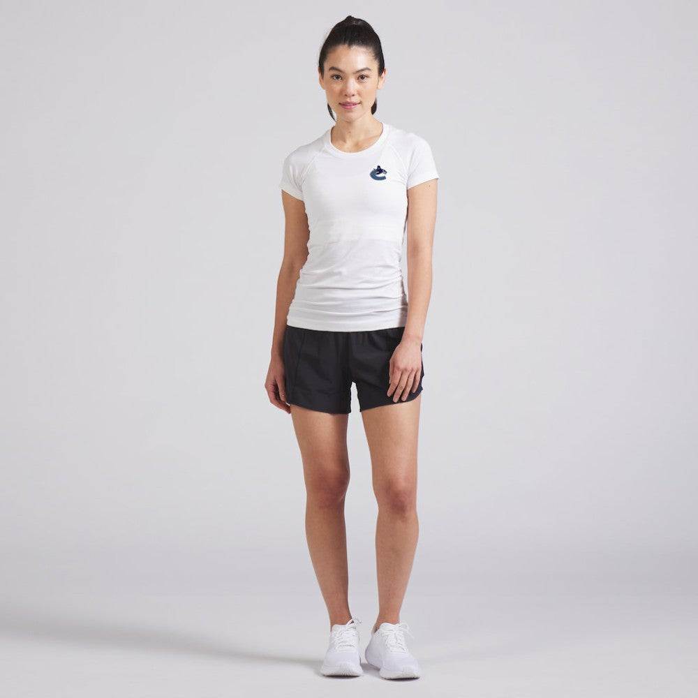 Vancouver Canucks - lululemon Women's Swiftly Tech Short-Sleeve Shirt 2.0 White