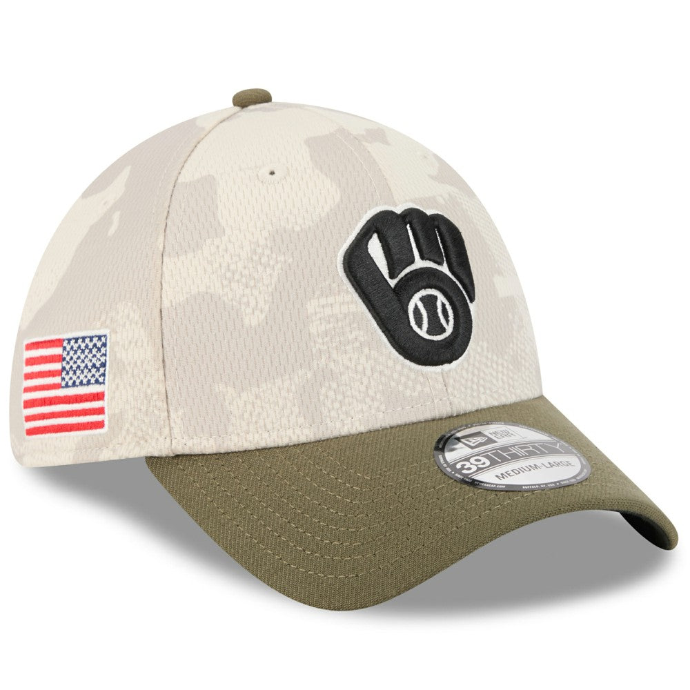 Milwaukee Brewers New Era 2025 Armed Forces Day 39THIRTY Flex Hat Near Me