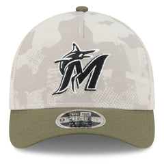 Miami Marlins New Era 2025 Armed Forces Day 9FORTY M-Crown A-Frame Adjustable Hat discount