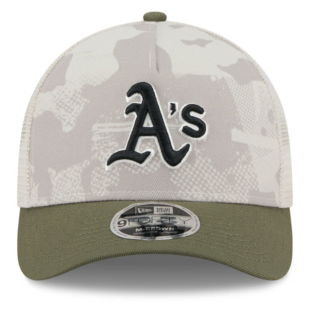 Athletics New Era 2025 Armed Forces Day 9FORTY M-Crown A-Frame Adjustable Hat Near Me