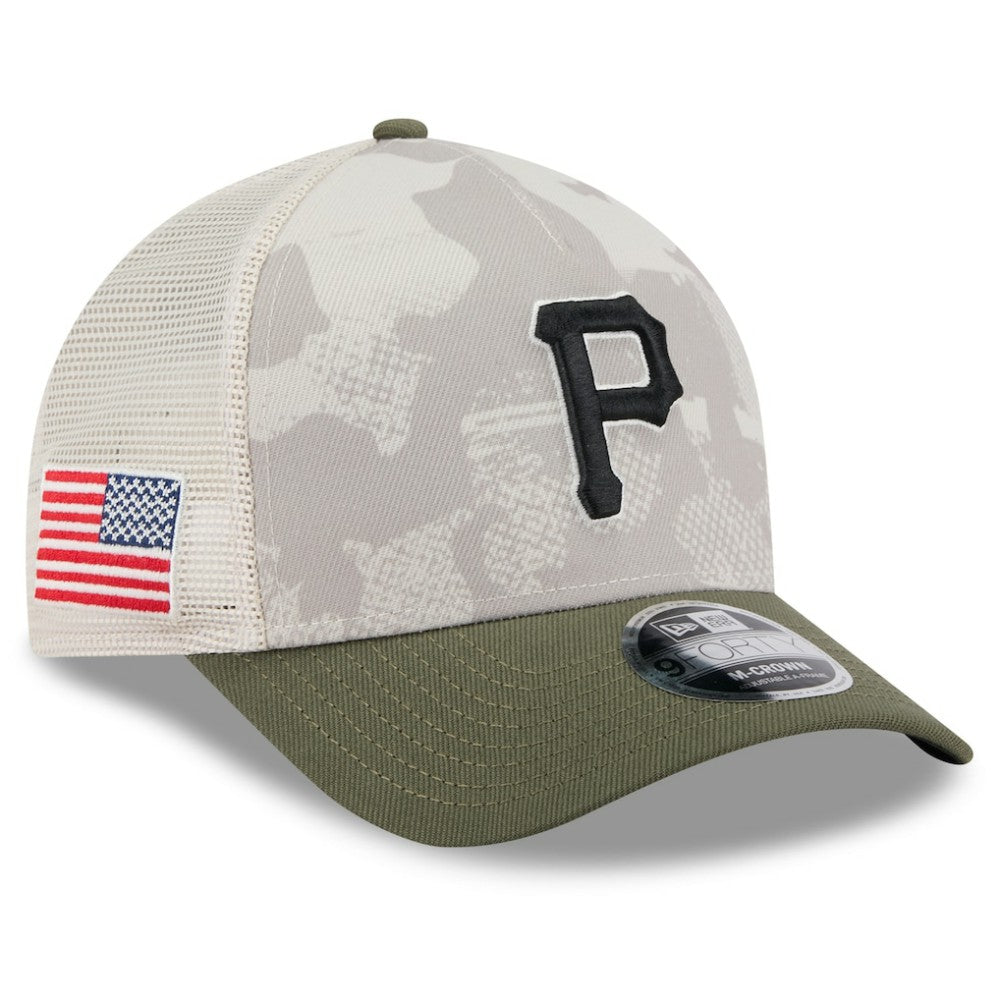 Pittsburgh Pirates New Era 2025 Armed Forces Day 9FORTY M-Crown A-Frame Adjustable Hat Online